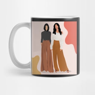 Boho fashion | aesthetic | flat portrait Mug